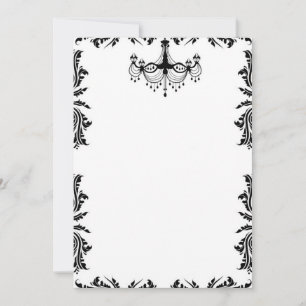 Invitation Carton d'invitation lustre noir et blanc