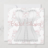 Carton d'invitation Mariage Fleurs Corset Blanc So
