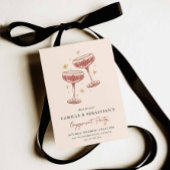 Invitation Carton d'invitation moderne de fête de fiançailles
