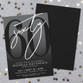 Invitation Carton d'invitation moderne pour les 60 ans d'une