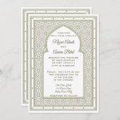 Invitation Carton d'invitation modifiable en forme d'arche ar (Devant / Derrière)