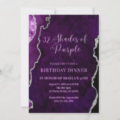 Invitation Carton d'invitation modifiable nuances de pourpre (Devant)