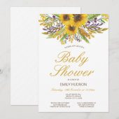 Invitation Carton d'invitation modifiable pour Baby Shower su (Devant / Derrière)