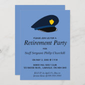 Invitation Carton d'invitation modifiable pour la retraite d' (Devant / Derrière)