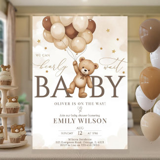 Invitation Carton d'invitation modifiable pour une baby showe