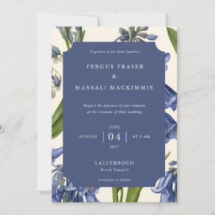 Invitation Carton d'invitation motif botanique de Jacinthe de