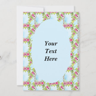 Invitation Carton d'invitation motif tissé de rose Art nouvea