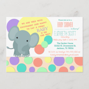 Invitation Carton d'invitation neutre pour une baby shower Él