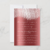 Invitation Carton d'invitation officiel Burgundy Red Silver G (Devant)