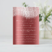 Invitation Carton d'invitation officiel Burgundy Red Silver G (Debout devant)