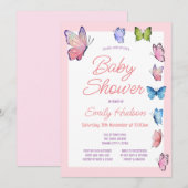 Invitation Carton d'invitation papillon modifiable (Devant / Derrière)