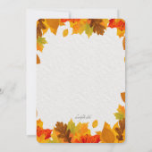 Invitation Carton d'invitation parapluie d'automne (Dos)