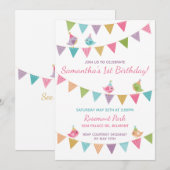 Invitation Carton d'invitation personnalisable avec de mignon (Devant / Derrière)