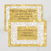 Invitation Carton d'invitation personnalisé pour 50e annivers (Devant / Derrière)