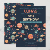 Invitation Carton d'invitation personnalisé pour l'anniversai (Devant / Derrière)