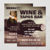 Invitation Carton d'invitation personnalisé pour vin et musiq (Devant / Derrière)