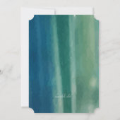 Invitation Carton d'invitation photo aux coups de pinceau aqu (Dos)