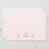 Invitation Carton d'invitation photo avec cadre rose aquarell (Dos)