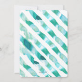 Invitation Carton d'invitation photo avec rubans turquoise (Dos)