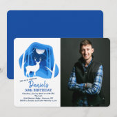 Invitation Carton d'invitation photo Buck blanc (Devant / Derrière)