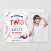 Invitation Carton d'invitation photo d'anniversaire Baseball  (Devant)