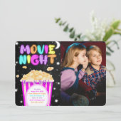 Invitation Carton d'invitation photo d'anniversaire pour soir (Debout devant)