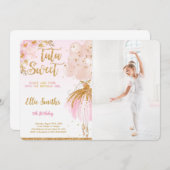 Invitation Carton d'invitation photo de danseuse Editable (Devant / Derrière)