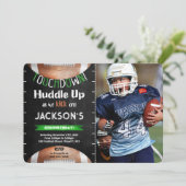 Invitation Carton d'invitation photo de football modifiable (Debout devant)