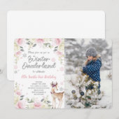 Invitation Carton d'invitation photo de Paysage hivernal come (Devant / Derrière)