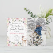 Invitation Carton d'invitation photo de Paysage hivernal come (Debout devant)