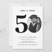 Invitation Carton d'invitation photo pour 50e anniversaire à  (Devant)