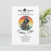 Invitation Carton d'invitation Pirate Squelette de Fête (Debout devant)