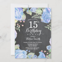 Carton d'invitation pour 15e anniversaire floral b