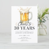 Invitation Carton d'invitation pour 30 ans (Debout devant)