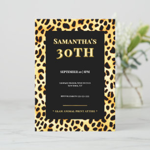 Invitation Carton d'invitation pour 30e anniversaire à motif