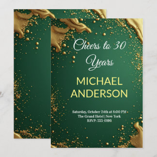 Invitation Carton d'invitation pour 30e anniversaire de coule