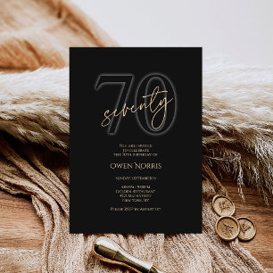 Invitation Carton d'invitation pour 70e anniversaire Moderne