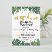 Invitation Carton d'invitation pour anniversaire ou fête sur  (Debout devant)