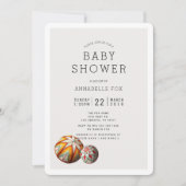 Invitation Carton d'invitation pour Baby Shower avec Boules d (Devant)