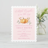 Invitation Carton d'invitation pour Baby Shower Fille Petite  (Debout devant)