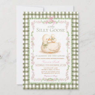 Invitation Carton d'invitation pour Baby Shower Green Silly G