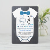 Invitation Carton d'invitation pour Baby Shower Little Man Bo (Debout devant)