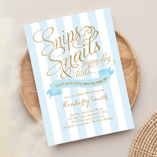 Invitation Carton d'invitation pour Baby Shower pour garçon S