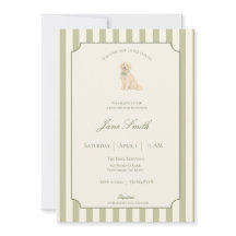 Carton d'invitation pour baby shower sur le thème