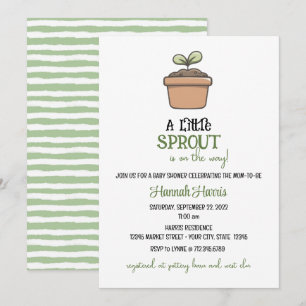 Invitation Carton d'invitation pour Baby Shower Une petite po