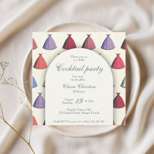 Invitation Carton d'invitation pour cocktail de débutante ou 