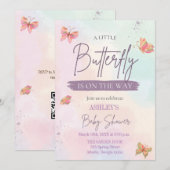 INVITATION CARTON D'INVITATION POUR COLLECTION DE PAPILLONS (Devant / Derrière)