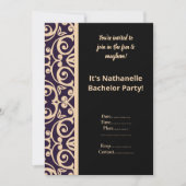 INVITATION CARTON D'INVITATION POUR ENTERREMENT DE VIE DE GAR (Devant)