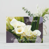 Invitation carton d'invitation pour événement lis calla (Debout devant)