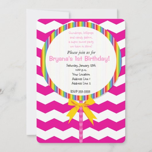 Invitation Carton d'invitation pour fête d'anniversaire avec  (Devant)